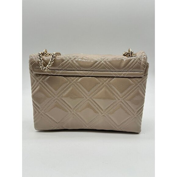 GUESS Deesa patent faux-leather convertible shoulder crossbody -Taupe DEFECTIVE - Picture 5 of 8